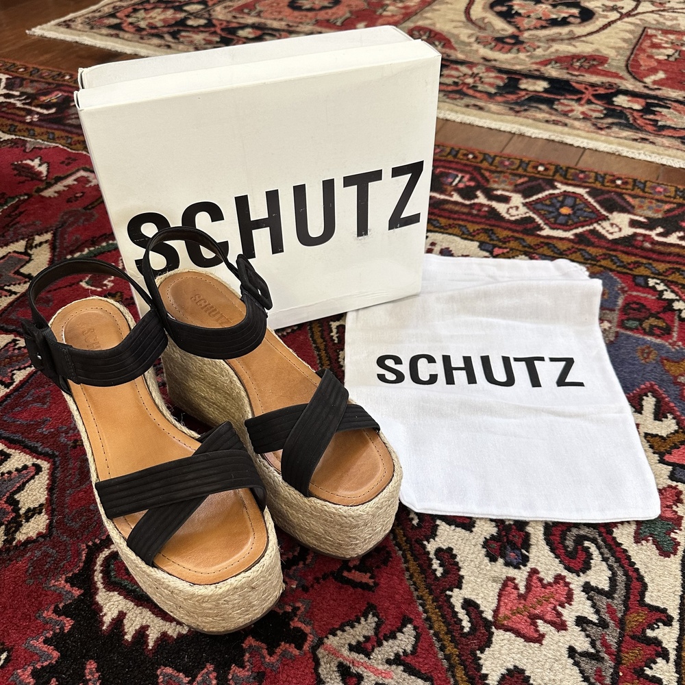 Brand New Schutz Platform Espadrille Sandals